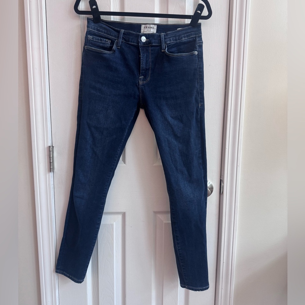 FRAME Le Skinny De Jeanne Crop Jeans Size 28 - Picture 4 of 9